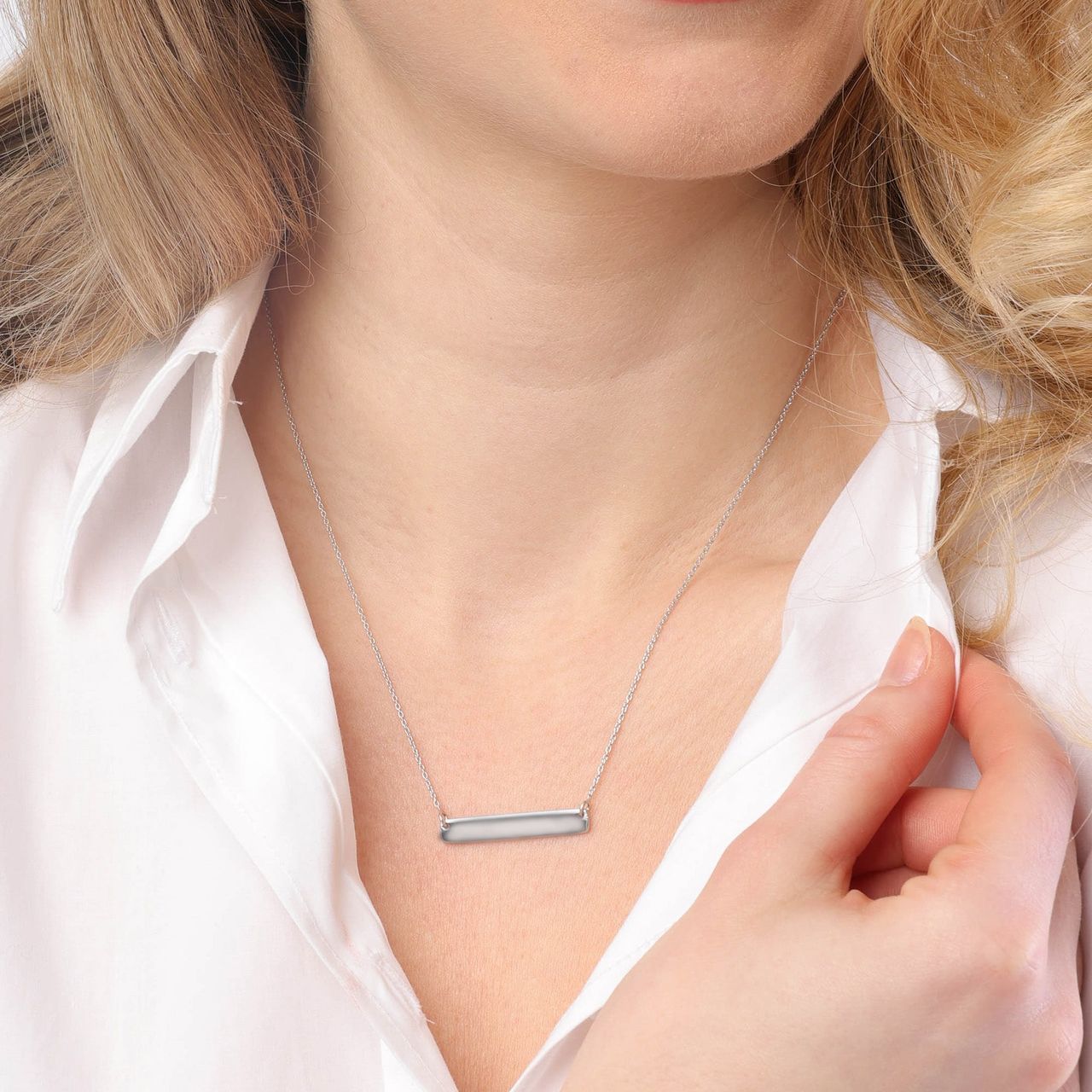 Kette mit Steg aus 925 Silber