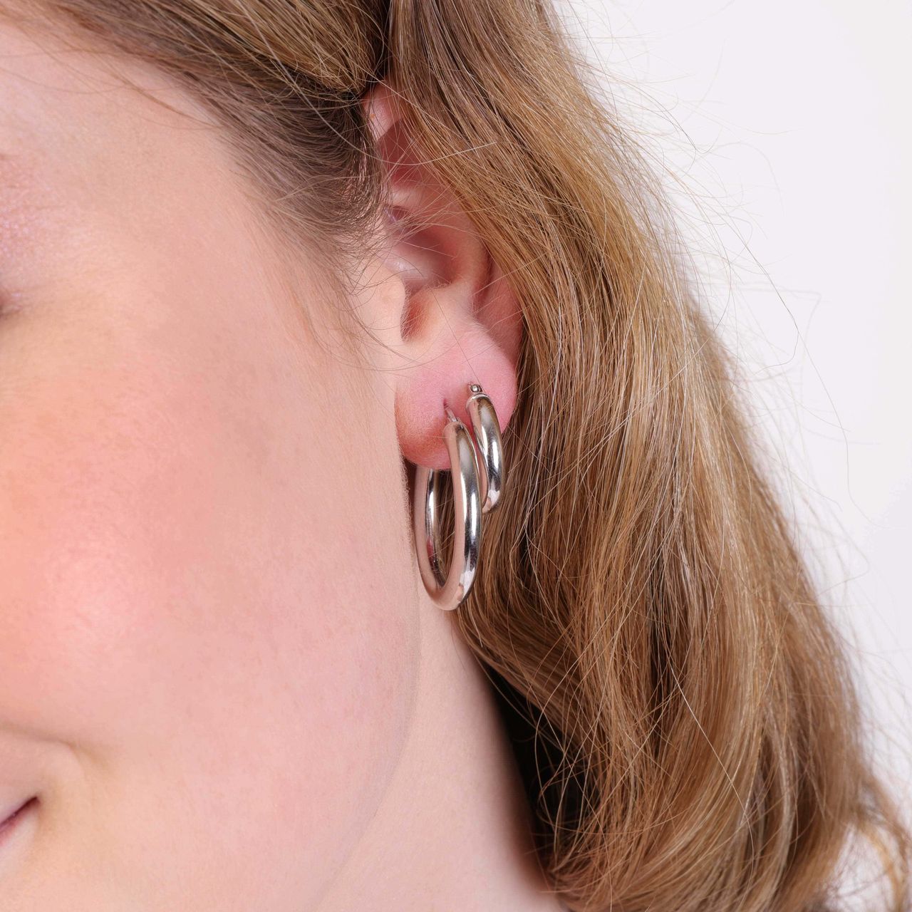 925 Silber Ohrringe, 20 mm