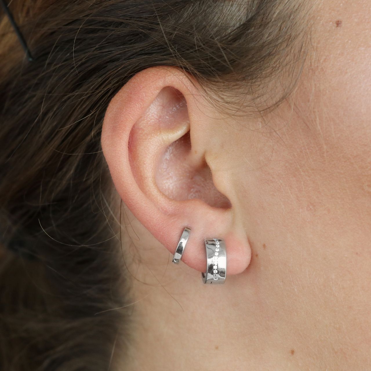 Ohrringe, 925 Silber, Zirkonia