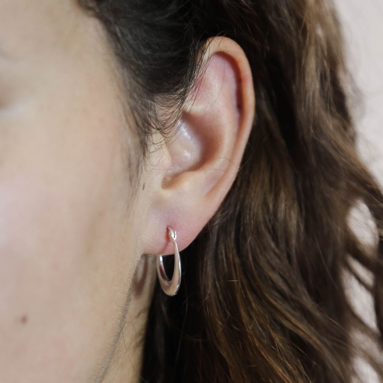 Zilveren oorbellen 17mm