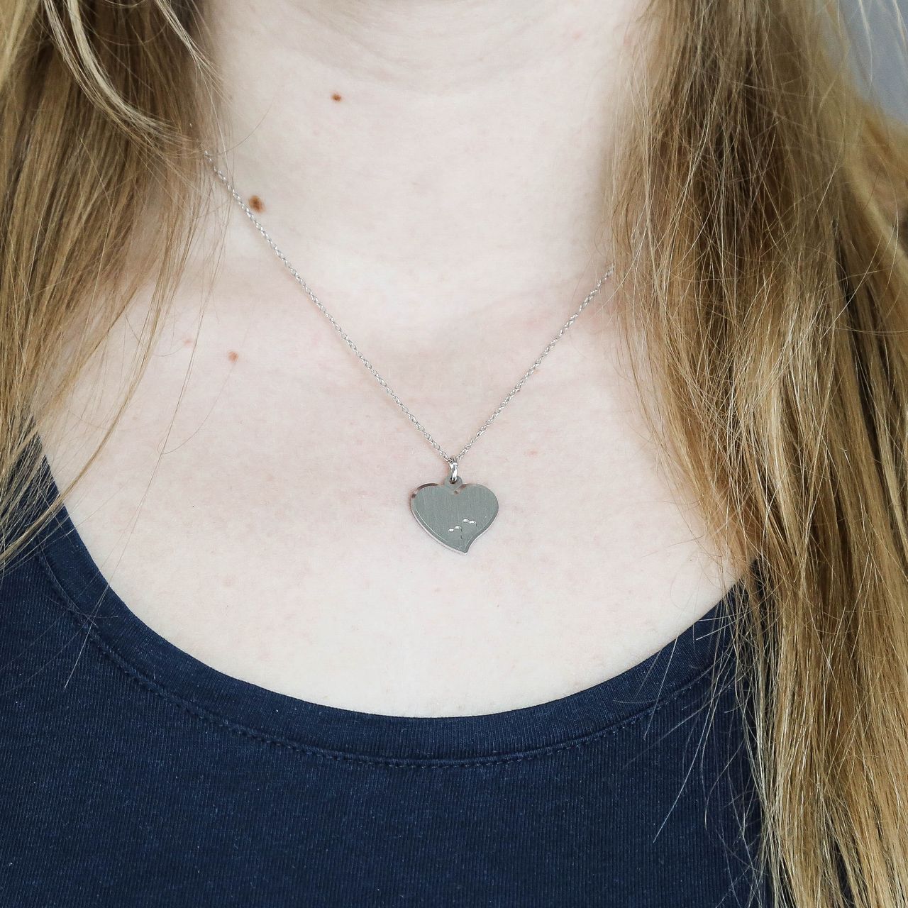 925 Silber Herzanhänger mit Gravurplatte