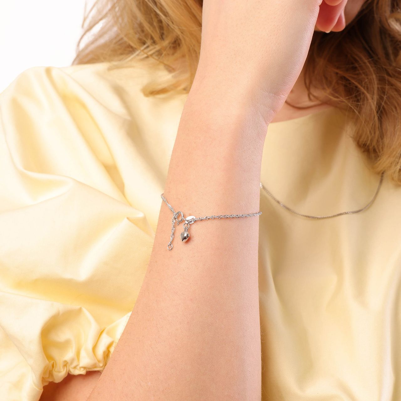 Silberarmband mit Herz