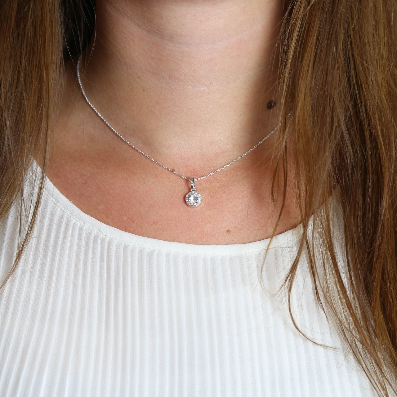 Zilverkleurige byoux ketting