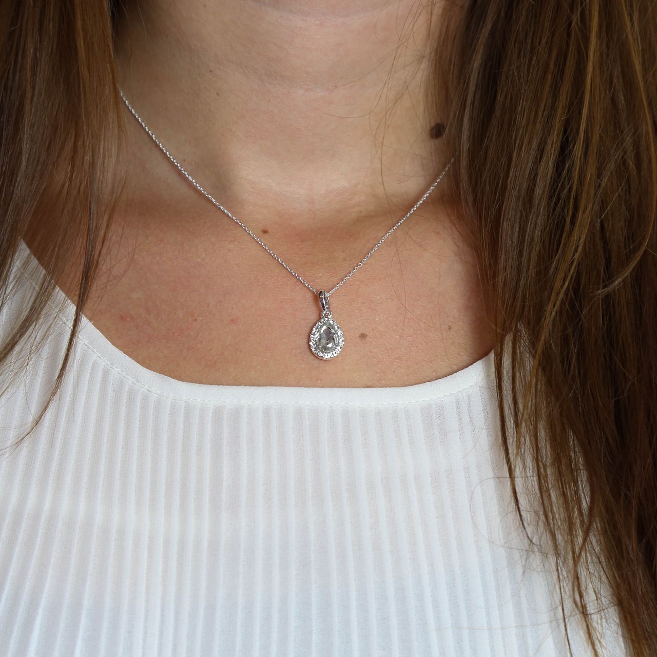 Bijoux zilverkleurige ketting met hanger voor dames