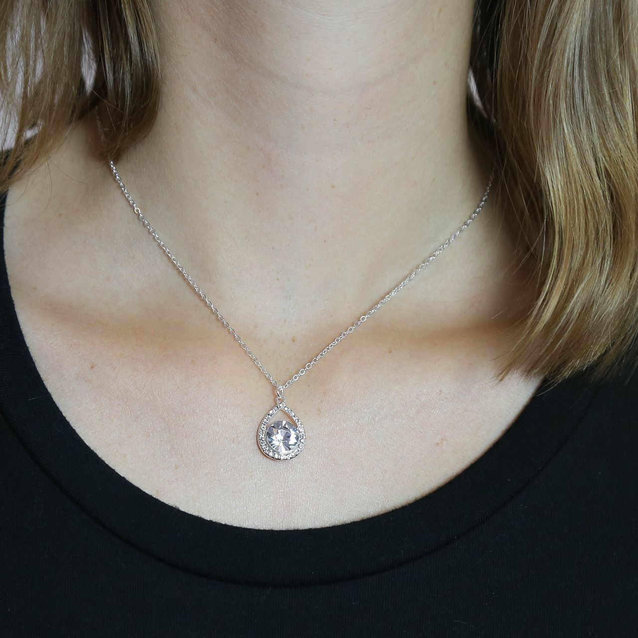 Zilverkleurige byoux ketting