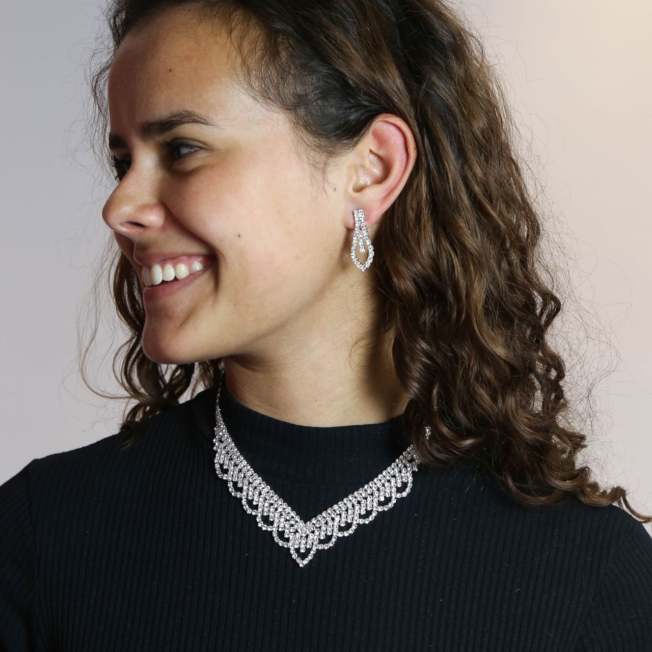 Bijoux-Set Red Carpet, Kette und Ohrringe