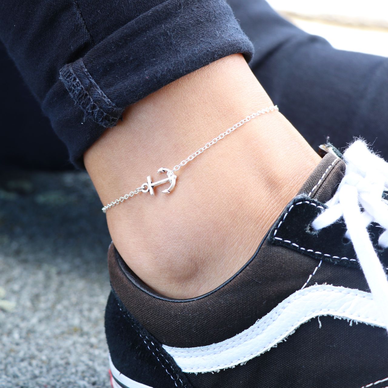 Bijoux zilverkleurige enkelbandje voor dames