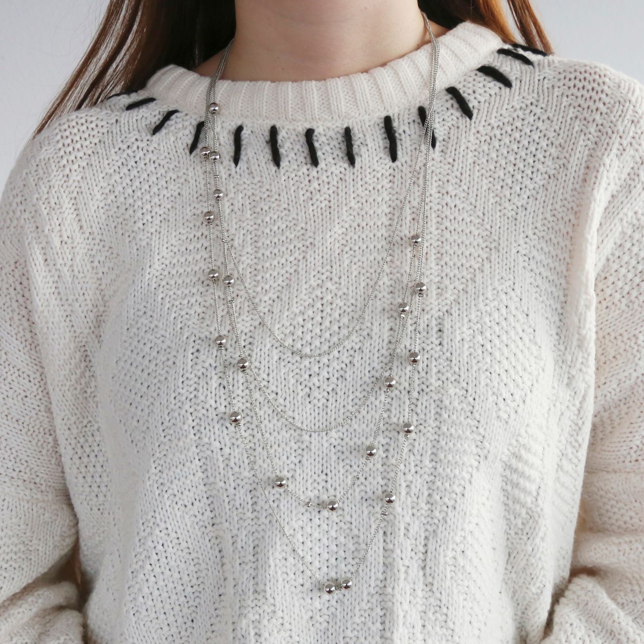 Bijoux zilverkleurige ketting voor dames