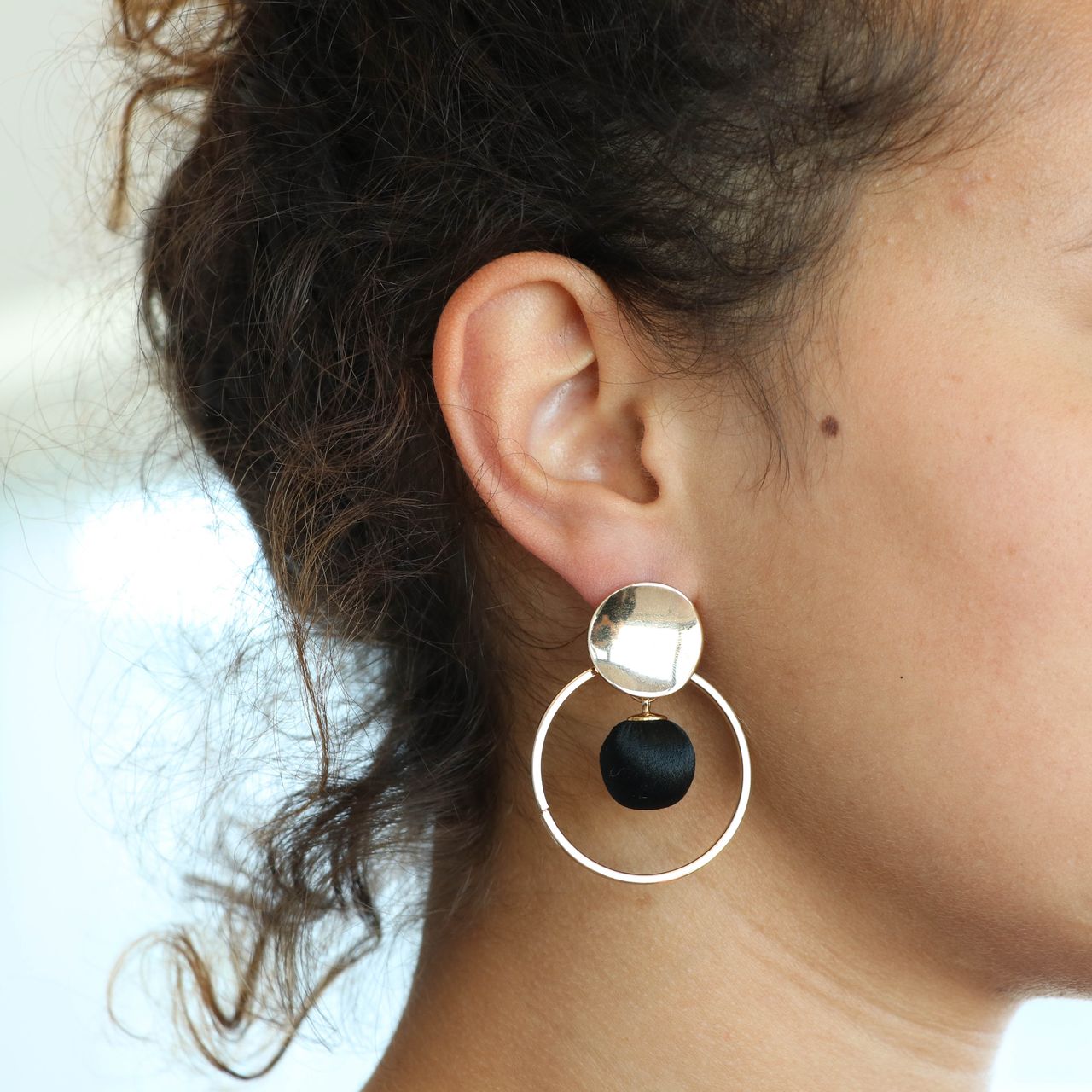 Bijoux goudkleurige oorhangers voor dames