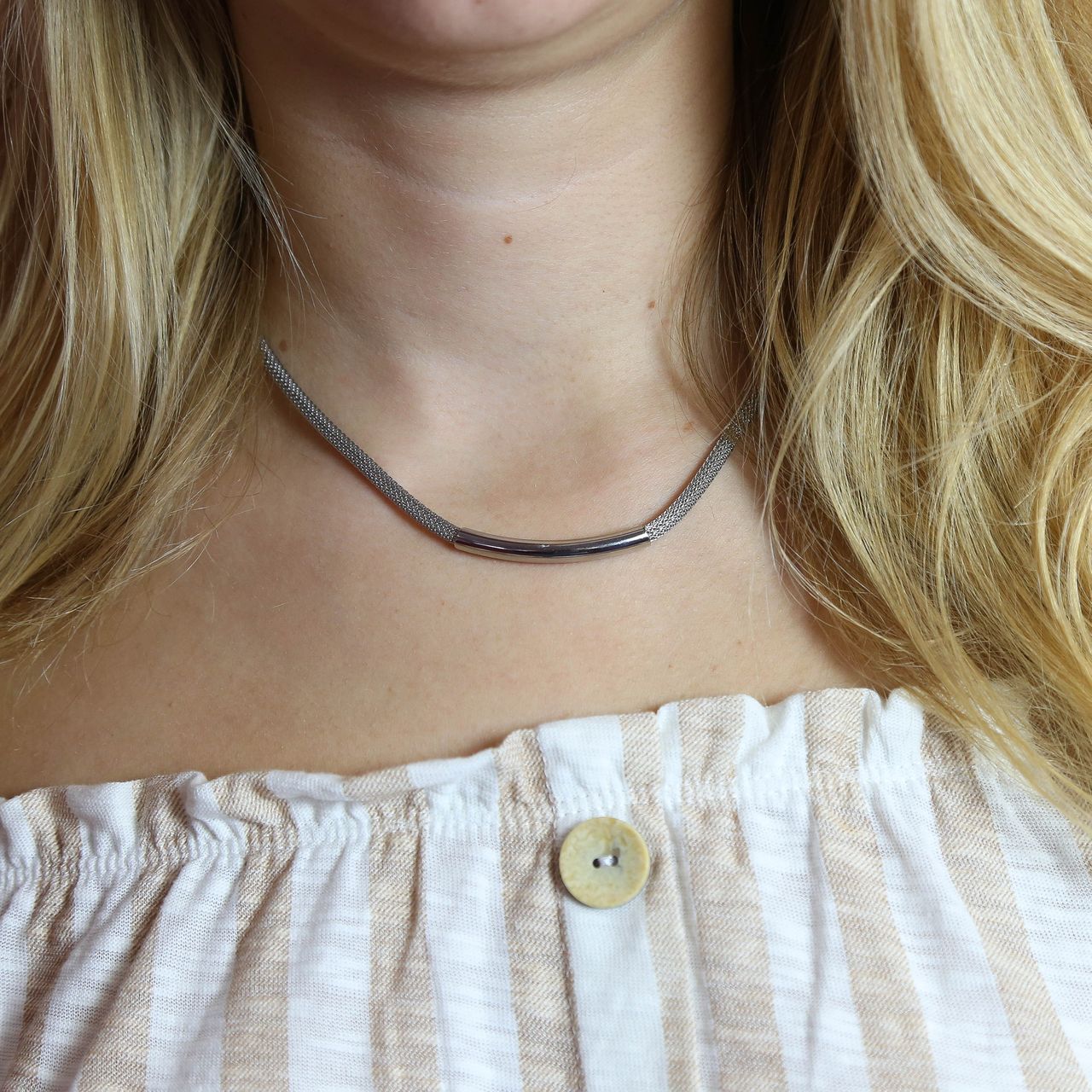 Gerecycleerd stainless steel ketting mesh bar