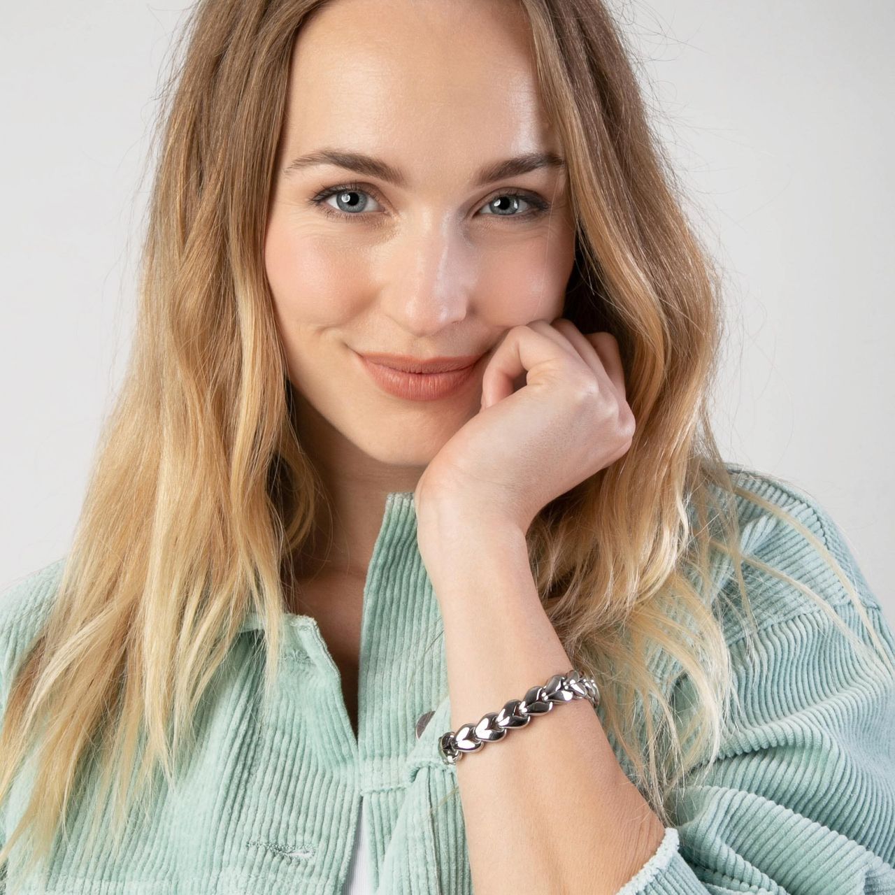 Stainless steel armband fantasieschakel V