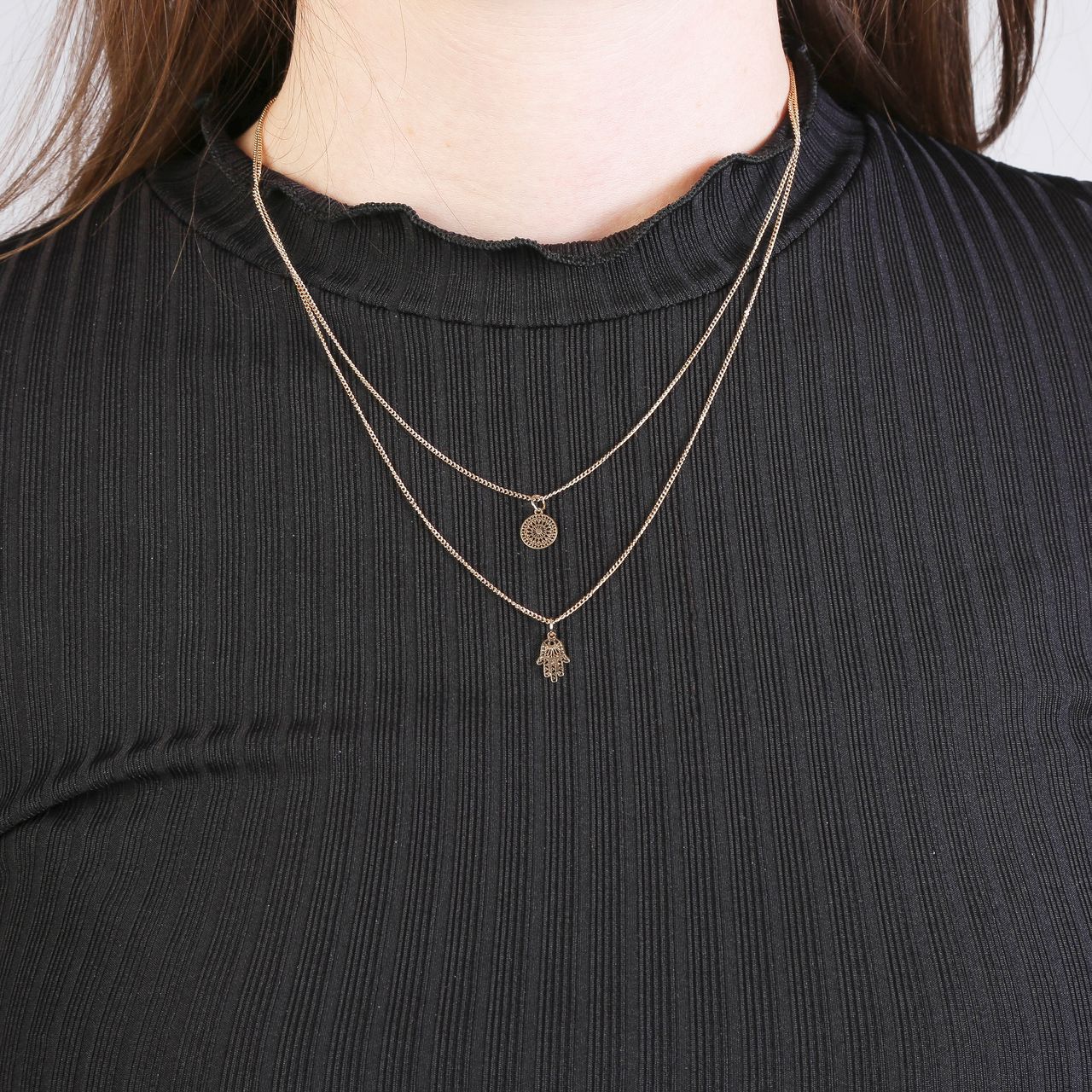 Bijoux goudkleurige ketting met hanger voor dames
