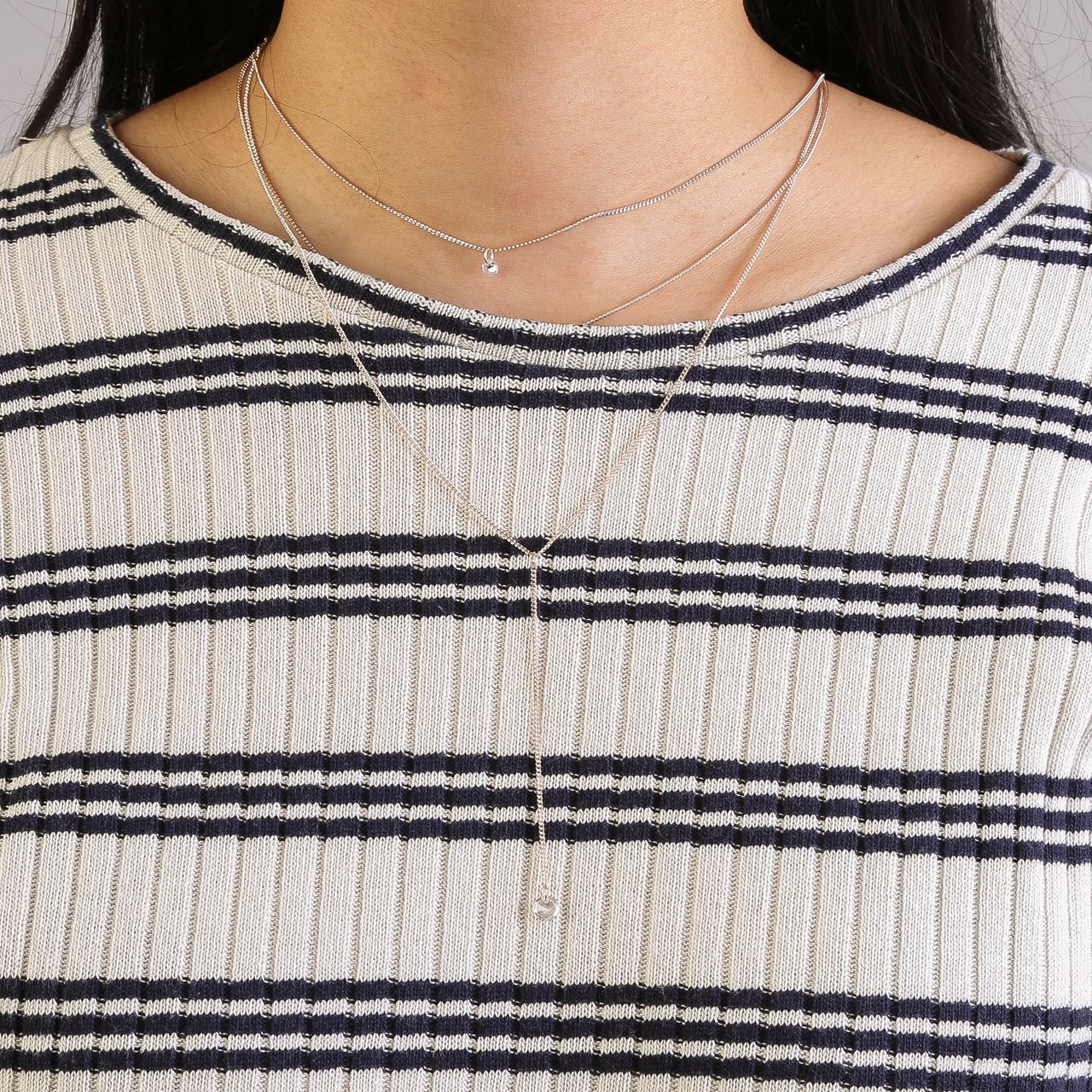 Goudkleurige multi byoux ketting met zirkonia