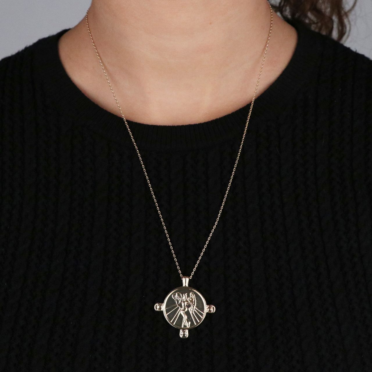 Goudkleurige byoux ketting munt