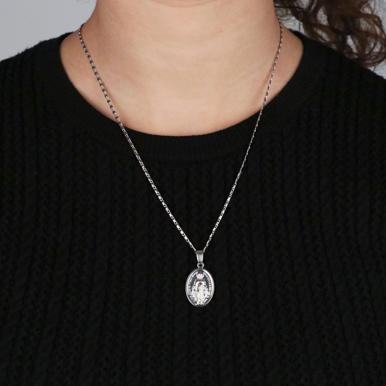 Bijoux zilverkleurige ketting met hanger voor dames