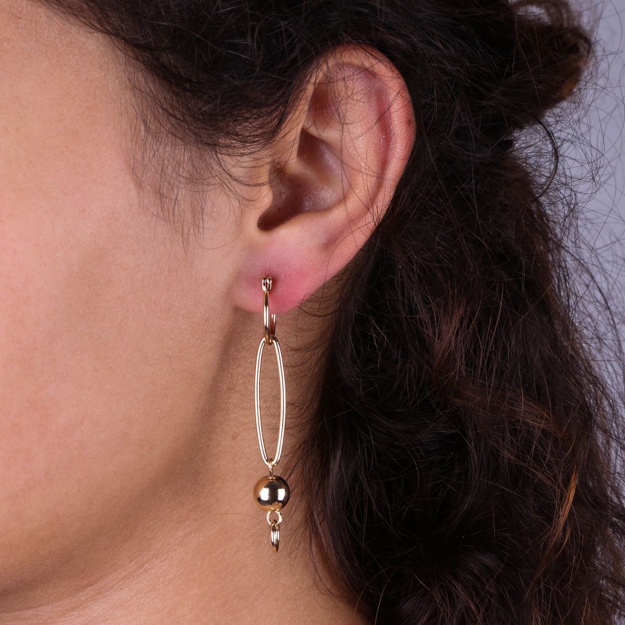 Goudkleurige byoux oorbellen Mix&Match