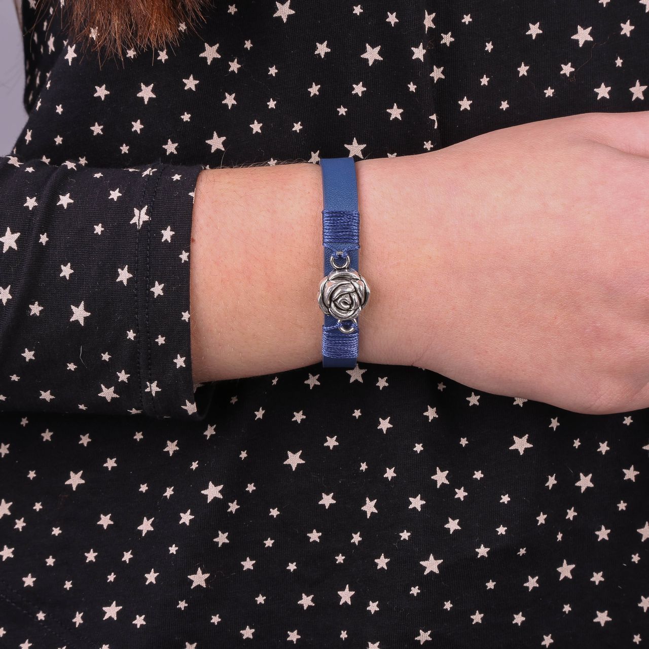 Bijoux zilverkleurige bedelarmband voor dames