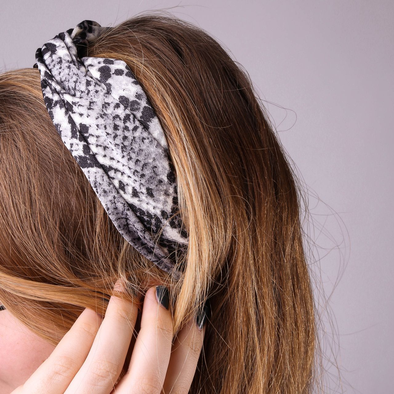 Haarband met slangenprint