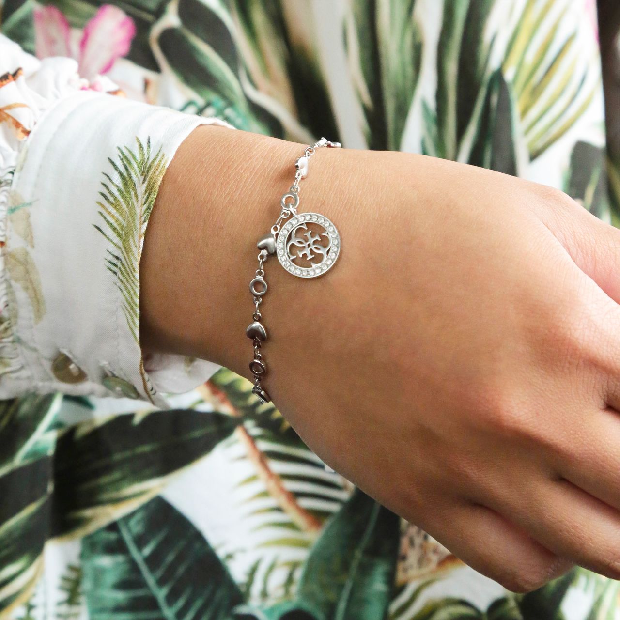 Guess stalen armband Tropical Sun