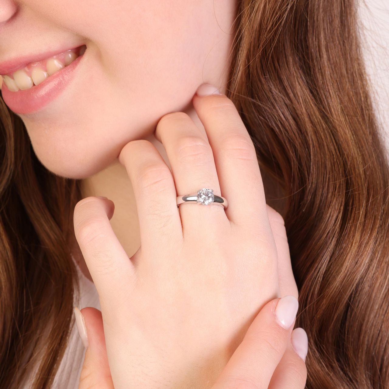 Zilveren ring met zirkonia