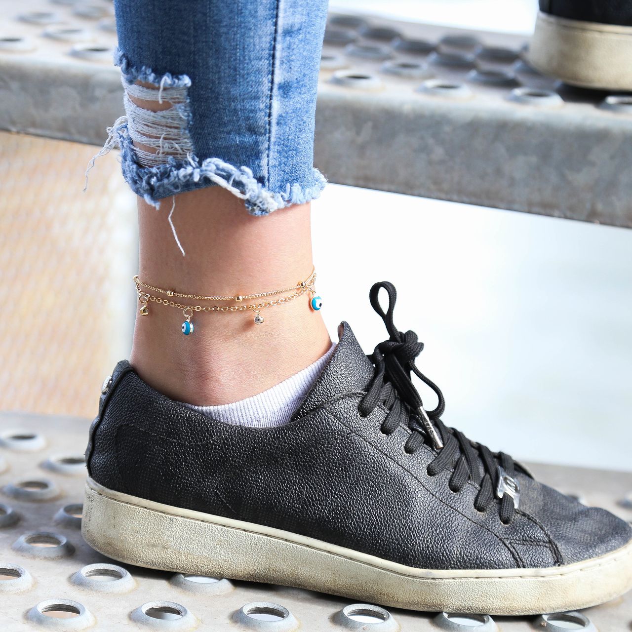Bijoux goudkleurige enkelbandje voor dames