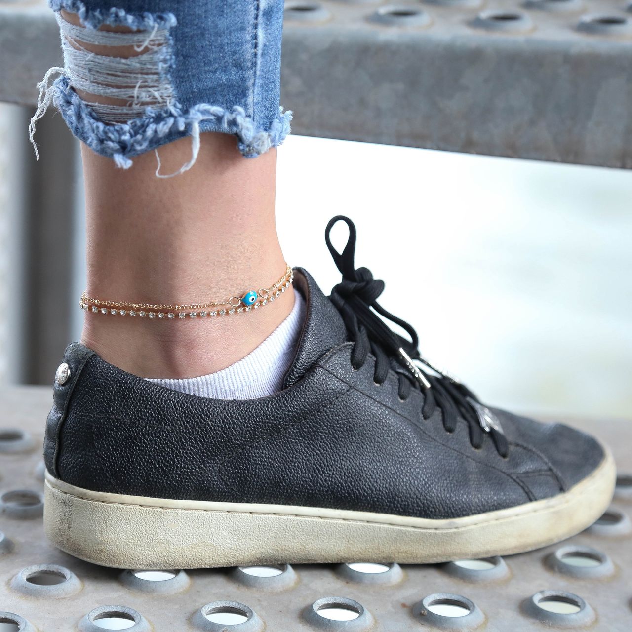 Bijoux goudkleurige enkelbandje voor dames