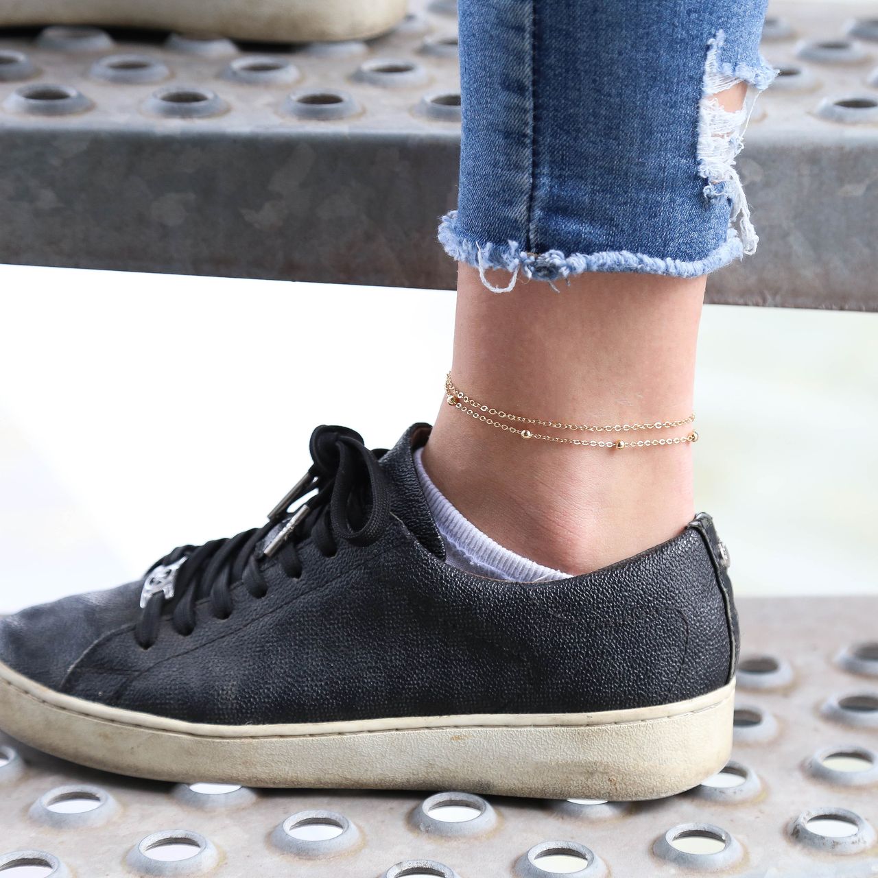 Bijoux goudkleurige enkelbandje voor dames