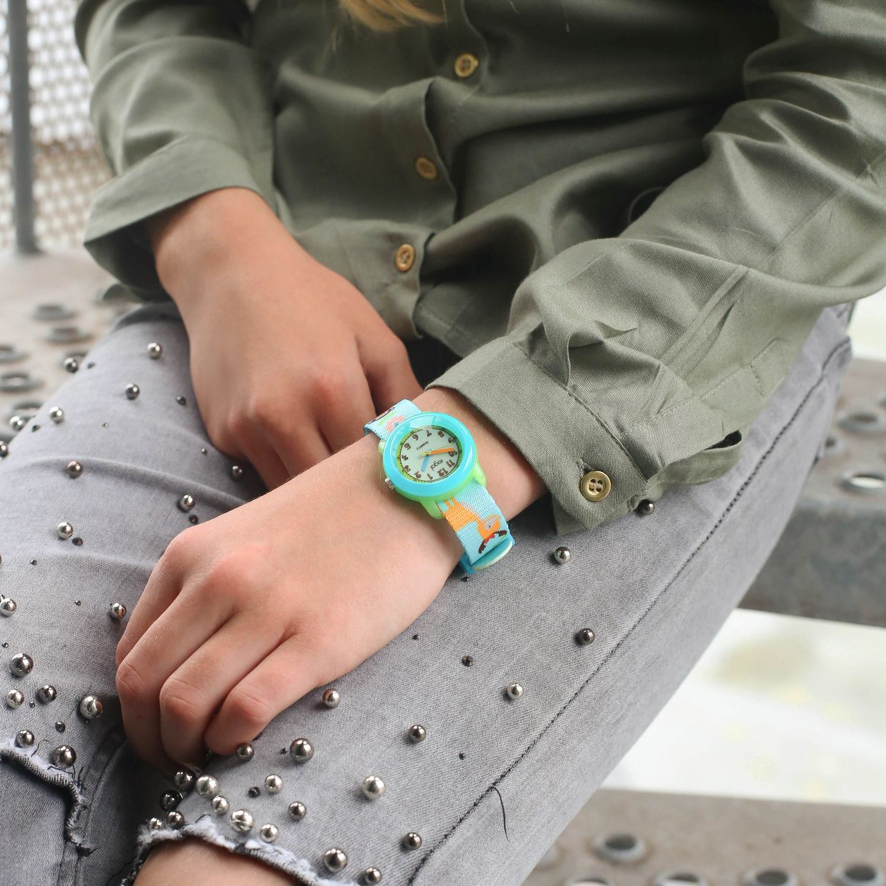 Regal kinder horloge met blauwe band