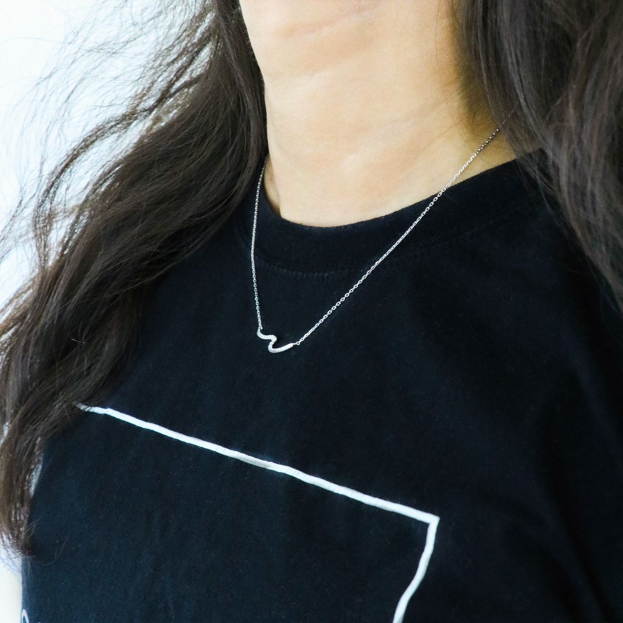 Zilveren ketting&hanger golf met zirkonia