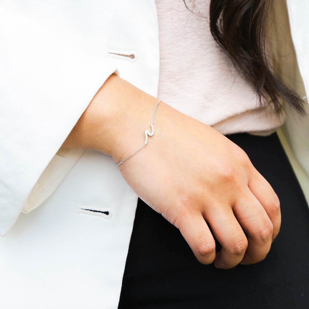 Zilveren armband golf met zirkonia