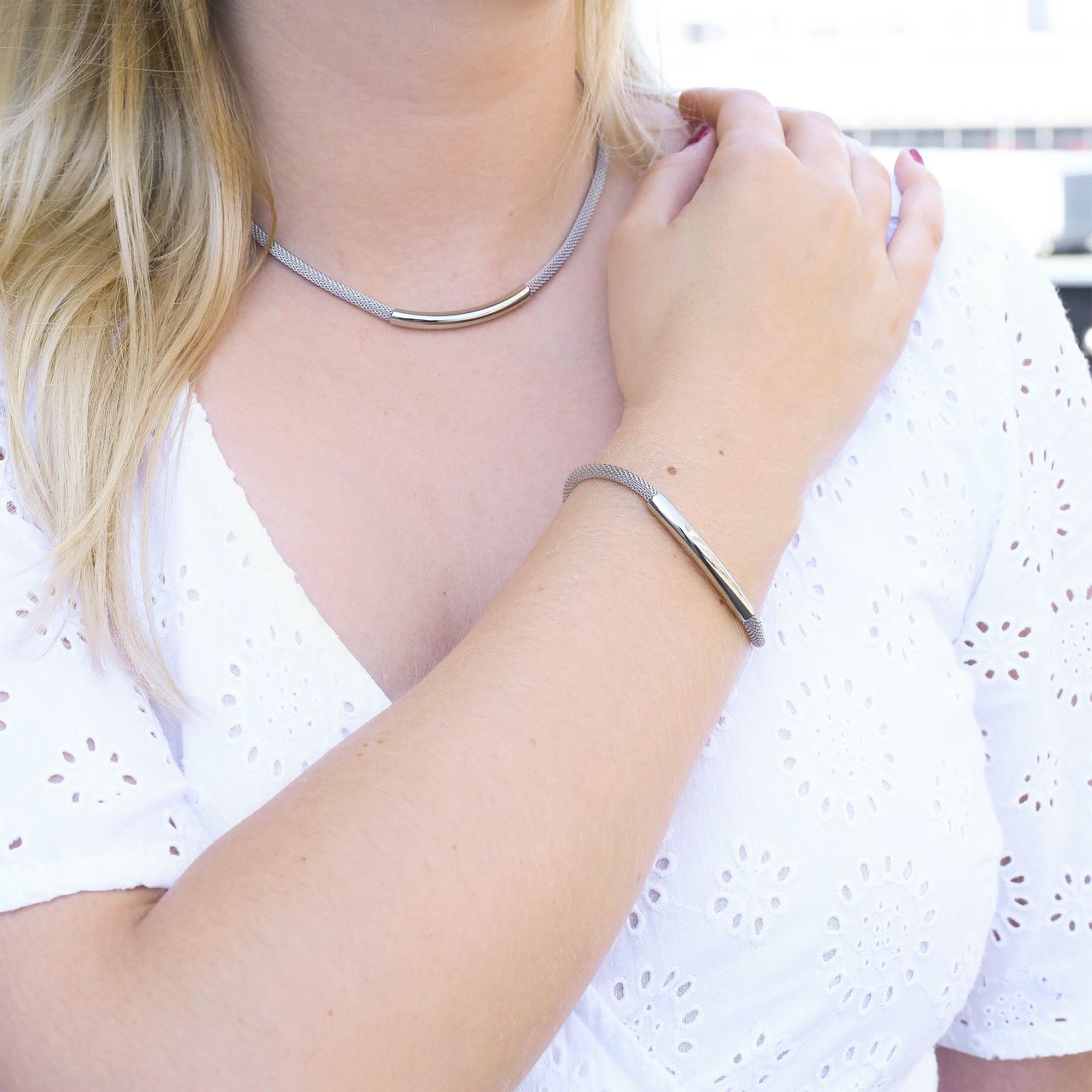 Gerecycleerd stalen set mesh bar