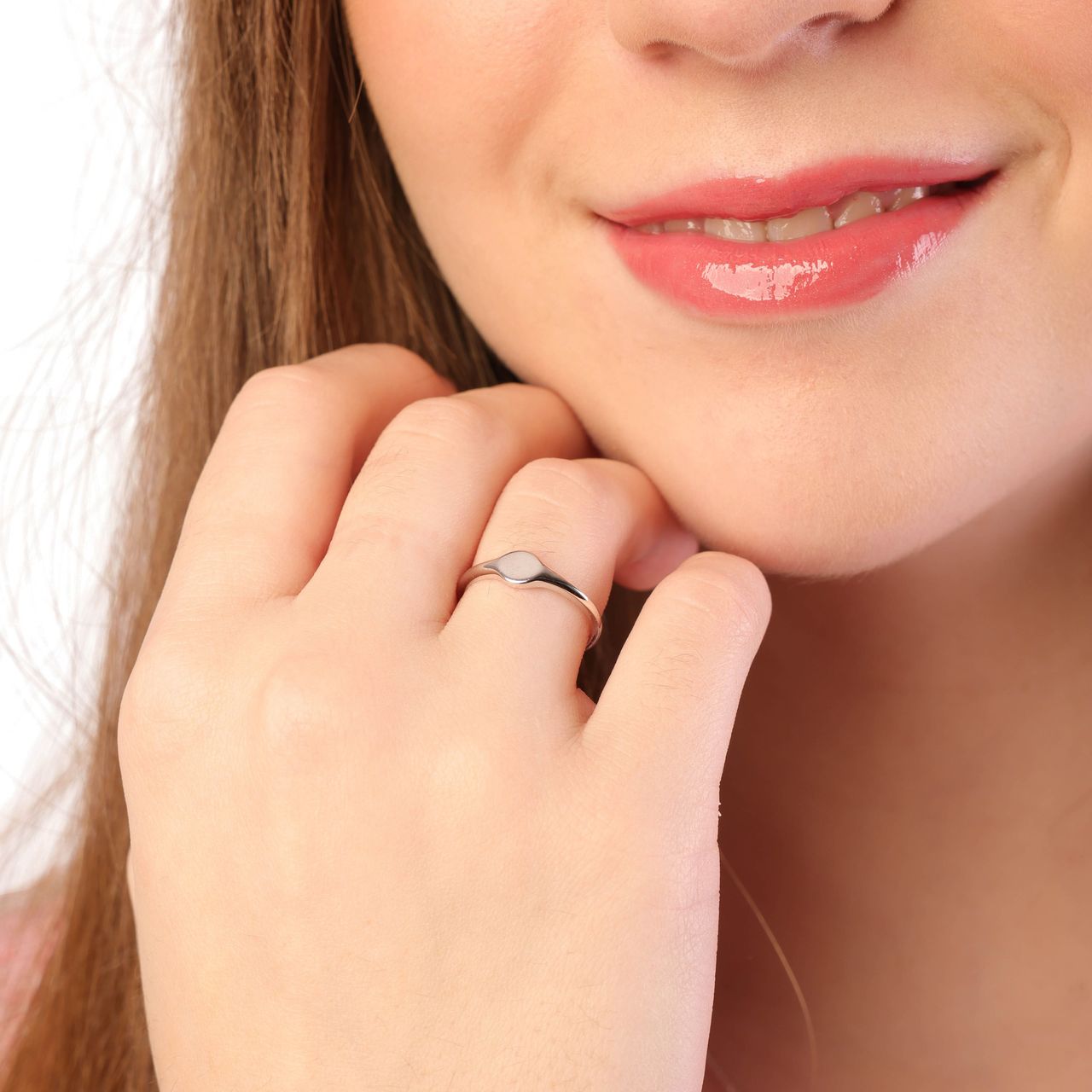 Siegelring aus Sterlingsilber, rund