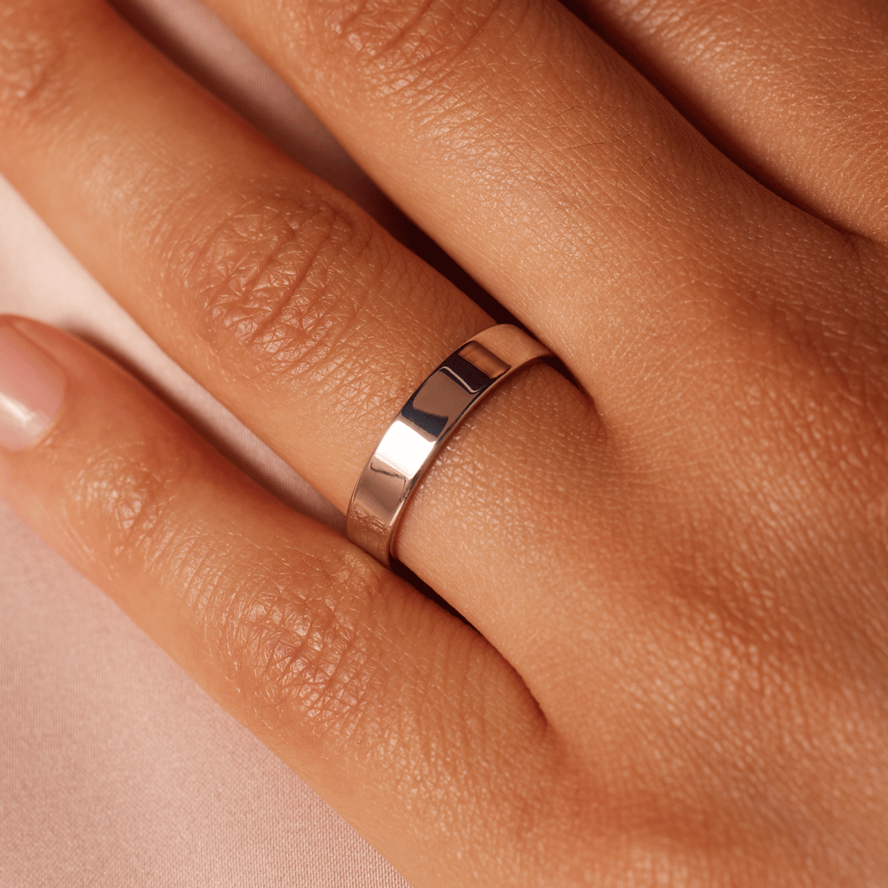 Silberring, glatt, 4 mm