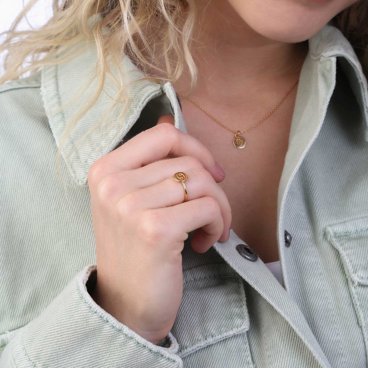 Zilveren goldplated ring voor dames