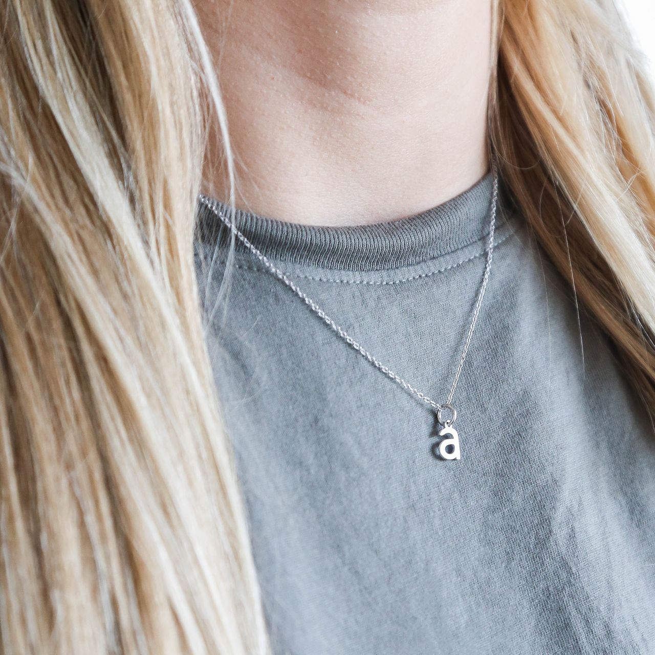 Anhänger, 925 Silber, Alphabet