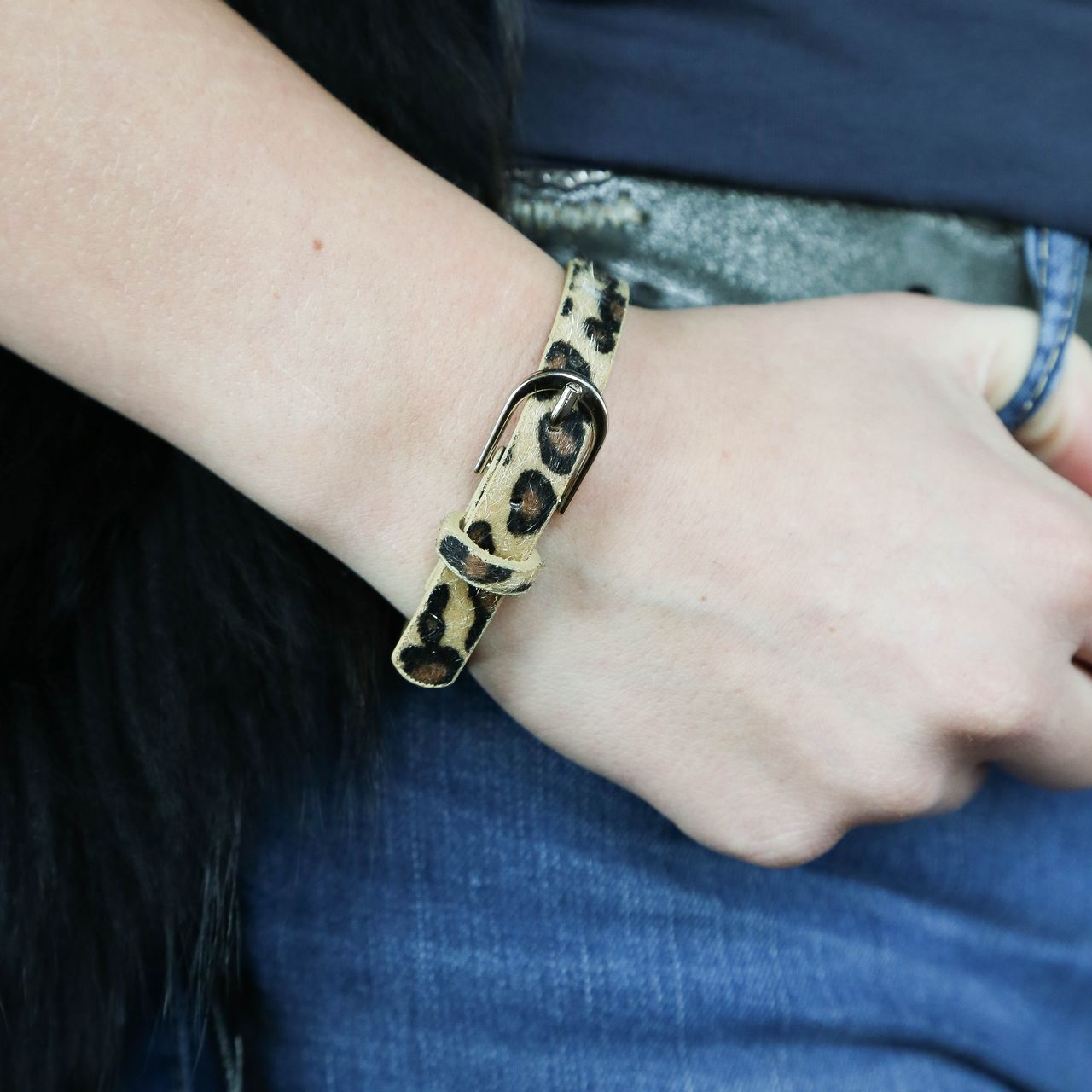 Byoux armband dierenprint camel