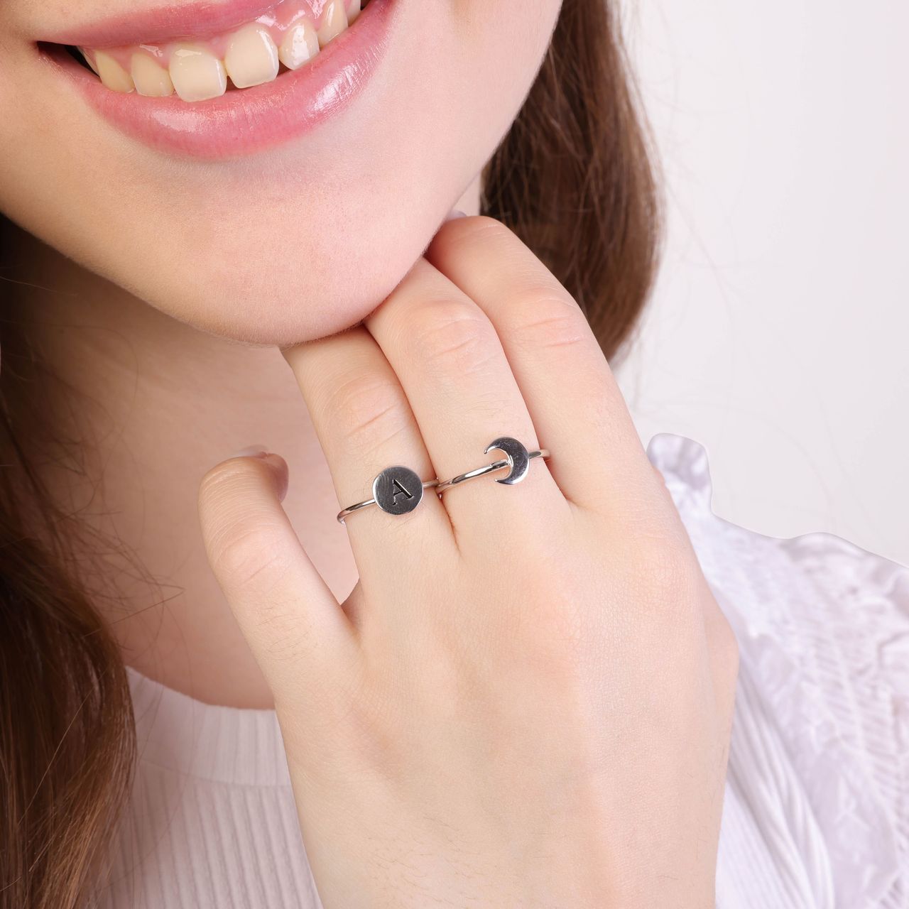 Ring, 925 Silber, Galaxis-Mond