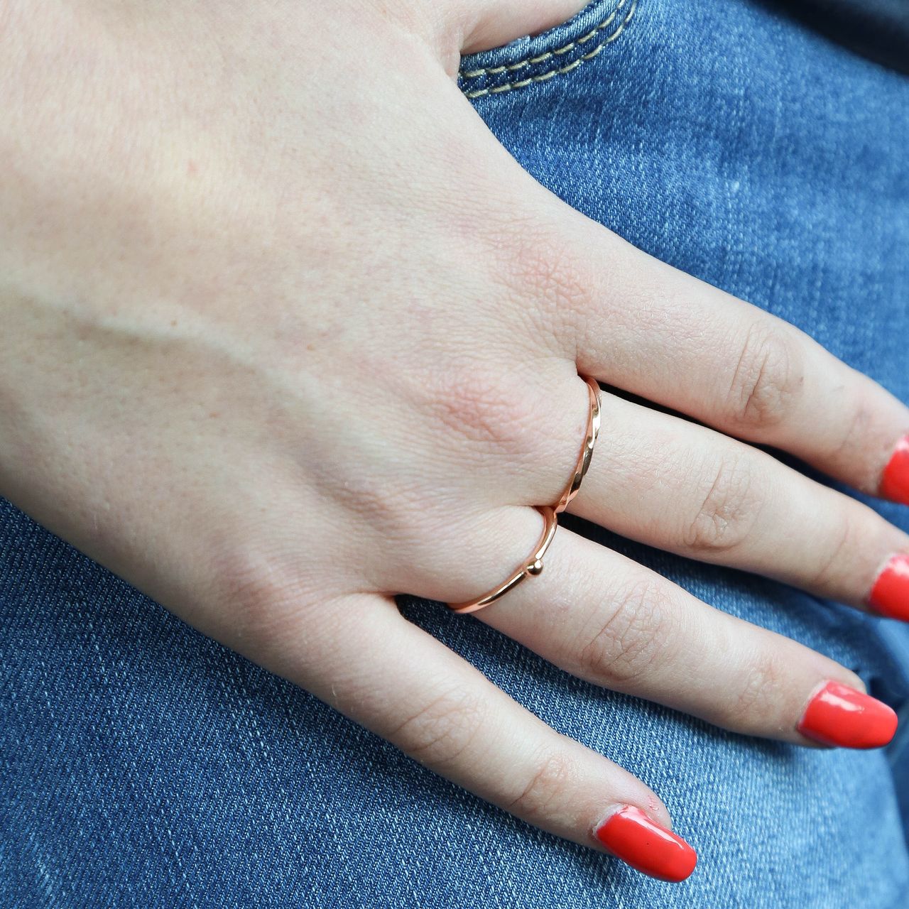 Zilveren ring roseplated twist