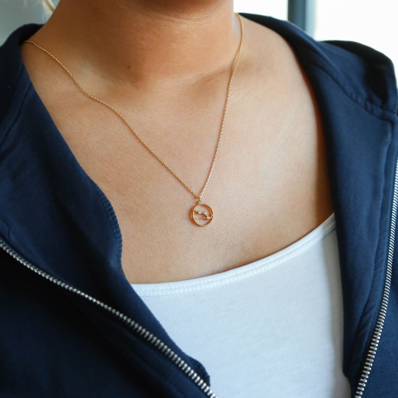 Goudkleurige byoux ketting sterrenbeeld stier