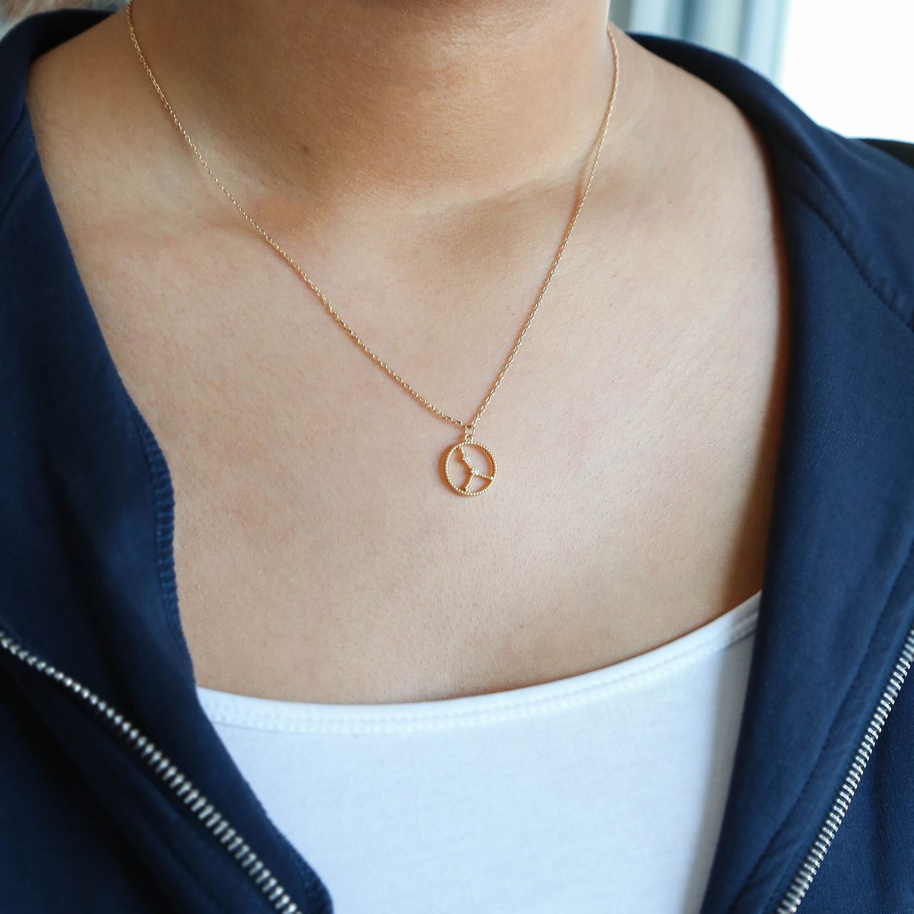 Bijoux goudkleurige ketting met hanger Sterrenbeeld Kreeft voor dames