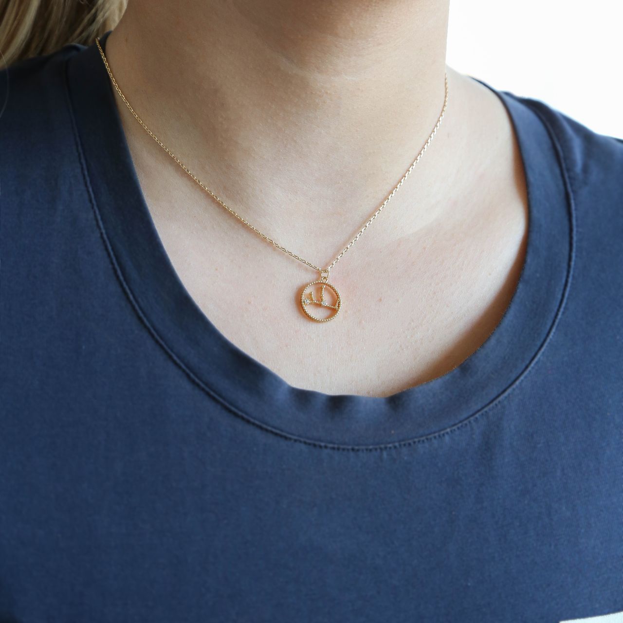 Bijoux goudkleurige ketting met hanger sterrenbeeld Maagd voor dames