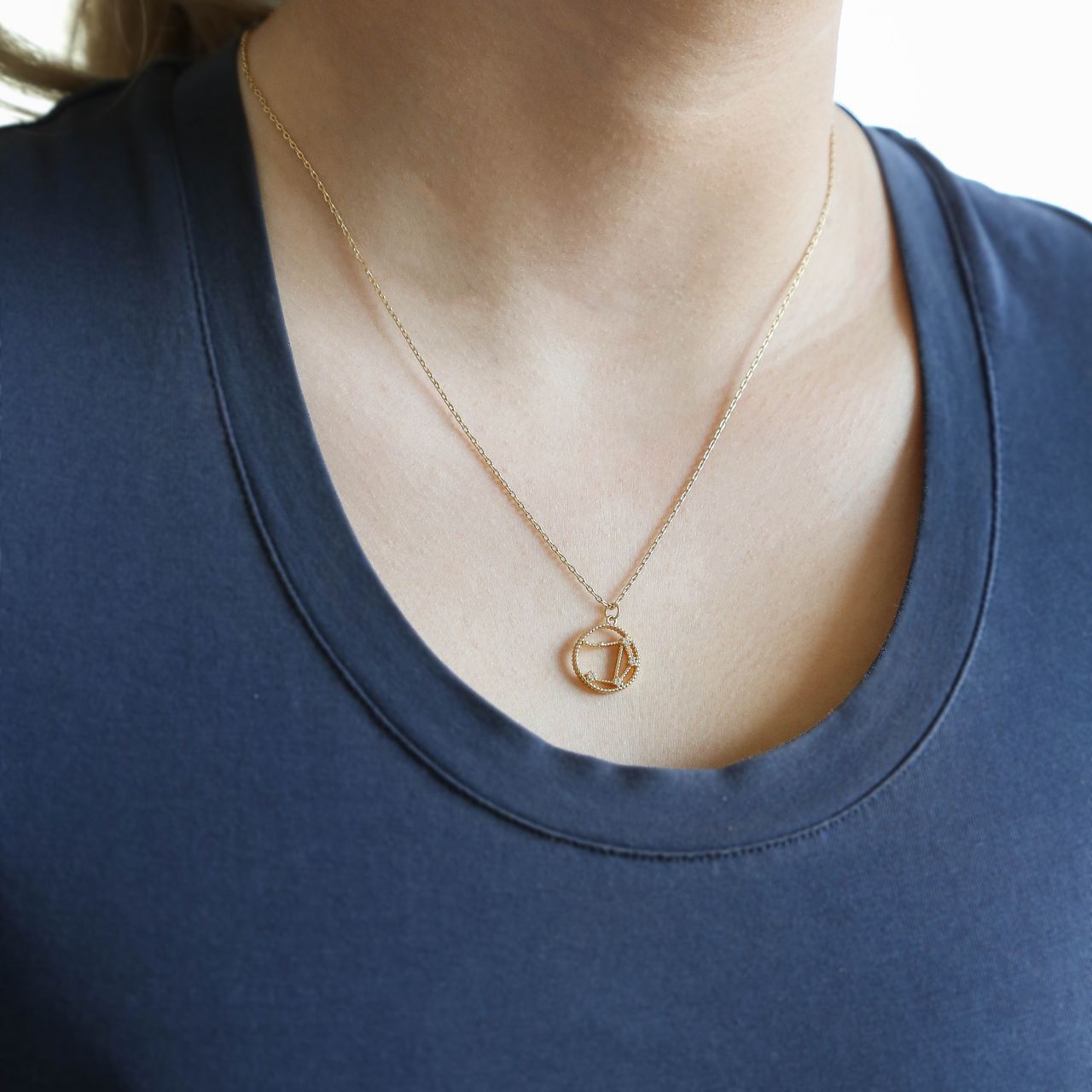 Byoux ketting sterrenbeeld weegschaal