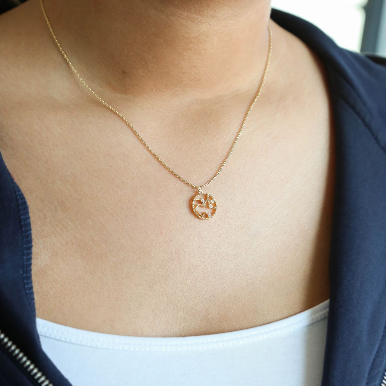 Bijoux goudkleurige ketting met hanger sterrenbeeld Boogschutter voor dames