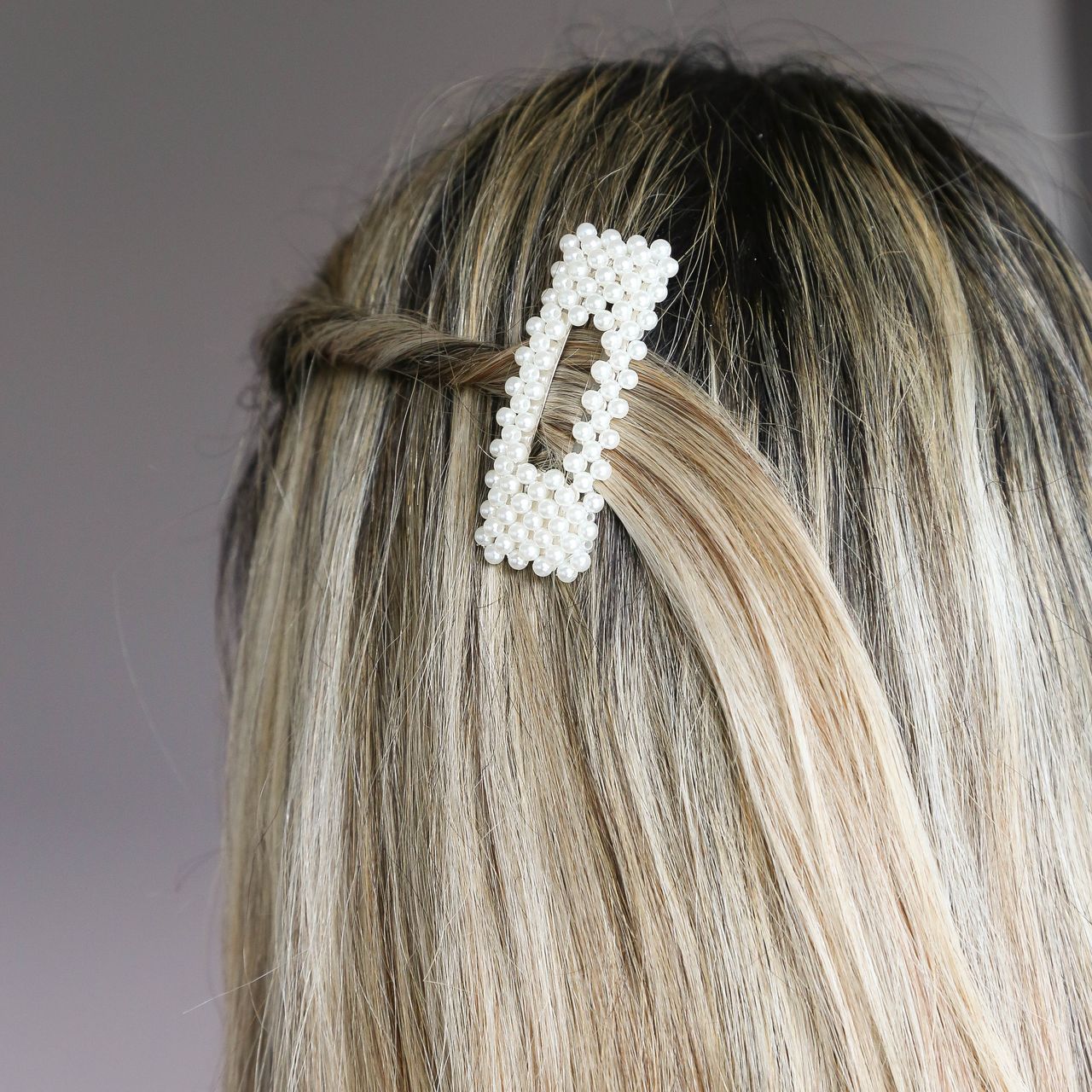 Bijoux zilverkleurige haarclip met parels voor dames