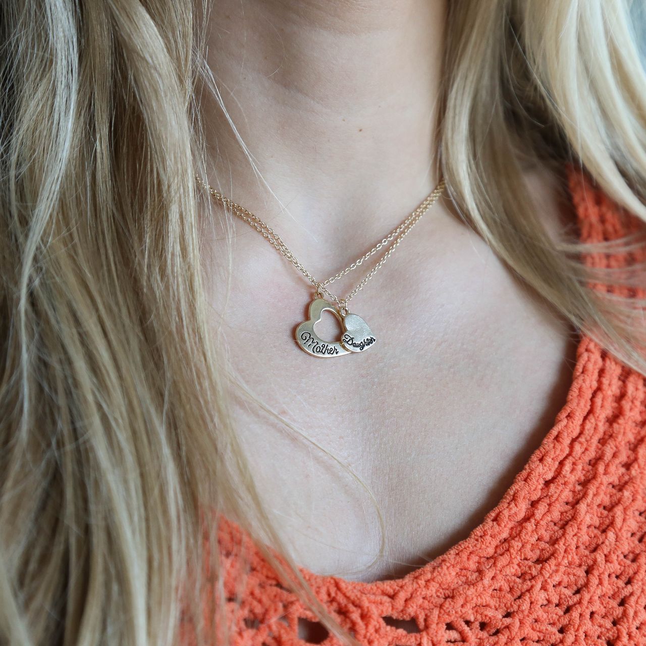Bijoux goudkleurige ketting met hanger hart voor dames