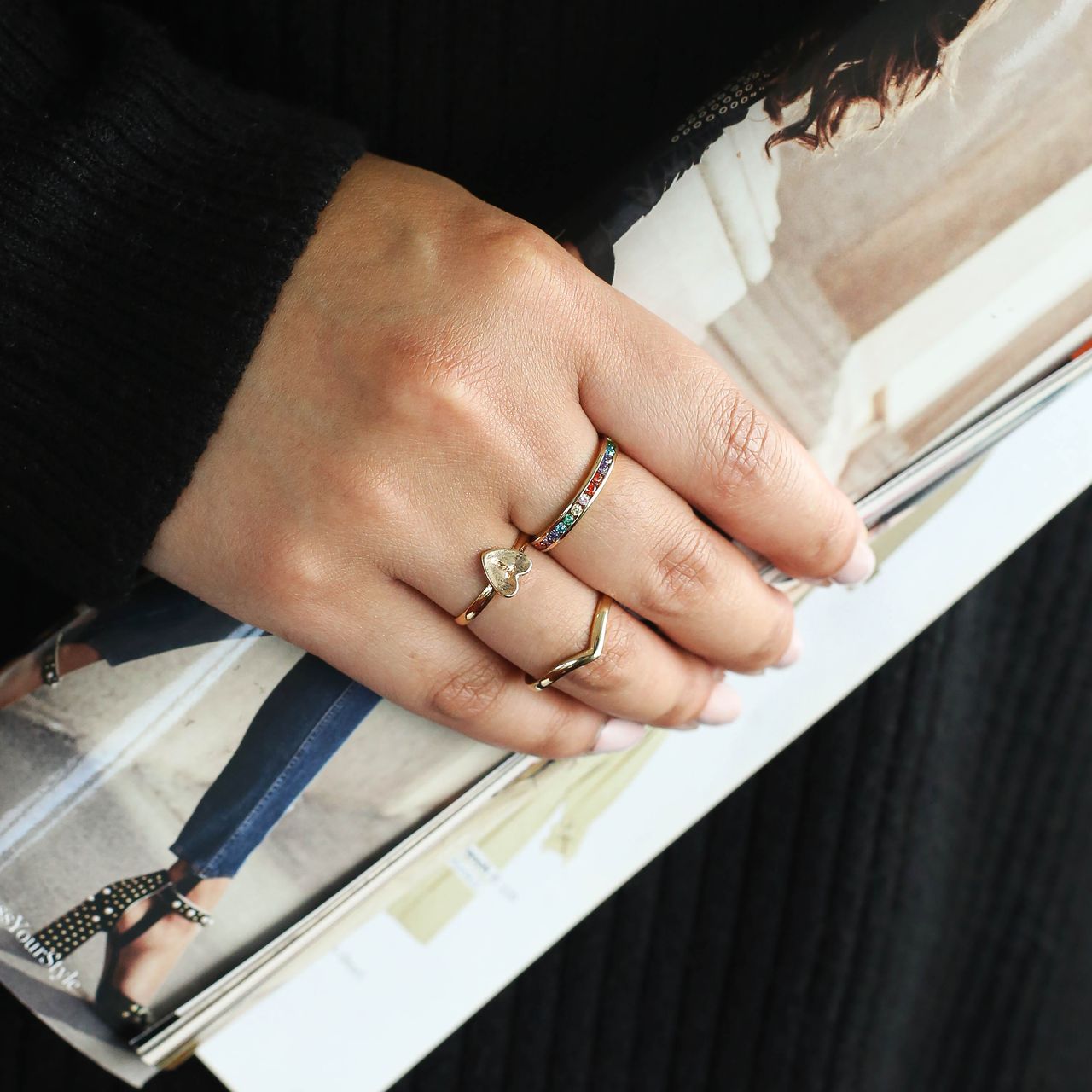 Bijoux goudkleurige ring voor dames
