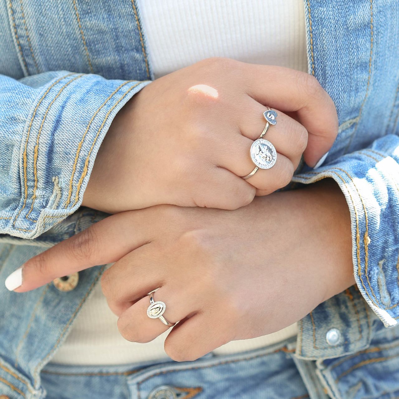 Bijoux zilverkleurige ring voor dames