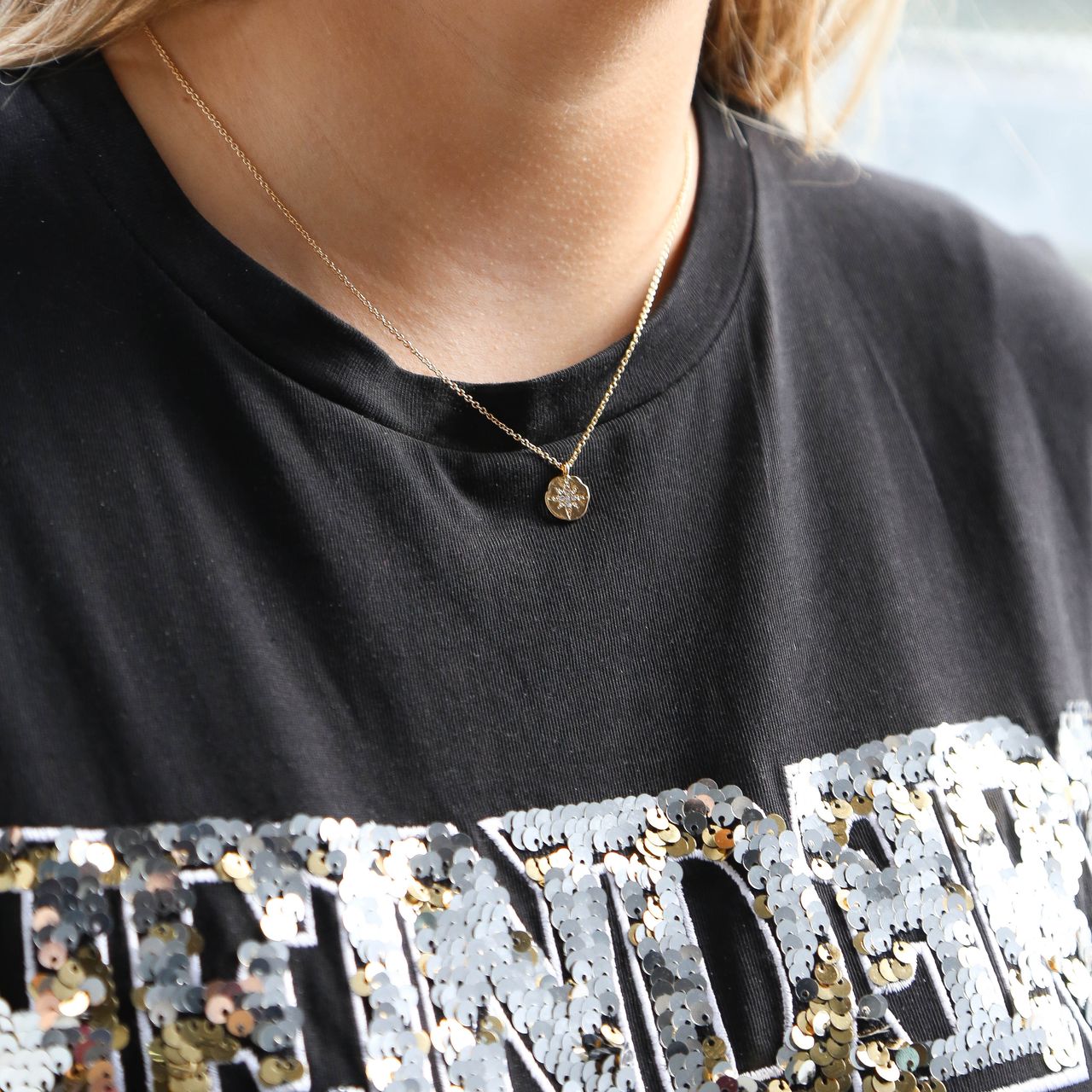 Goudkleurige bijoux ketting met hanger ster