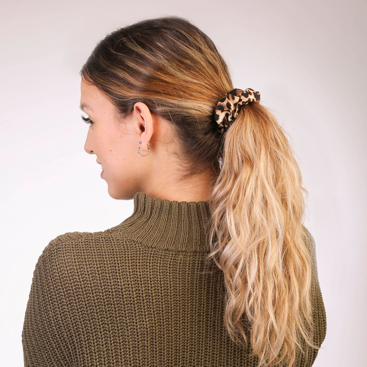 Scrunchie met luipaardprint
