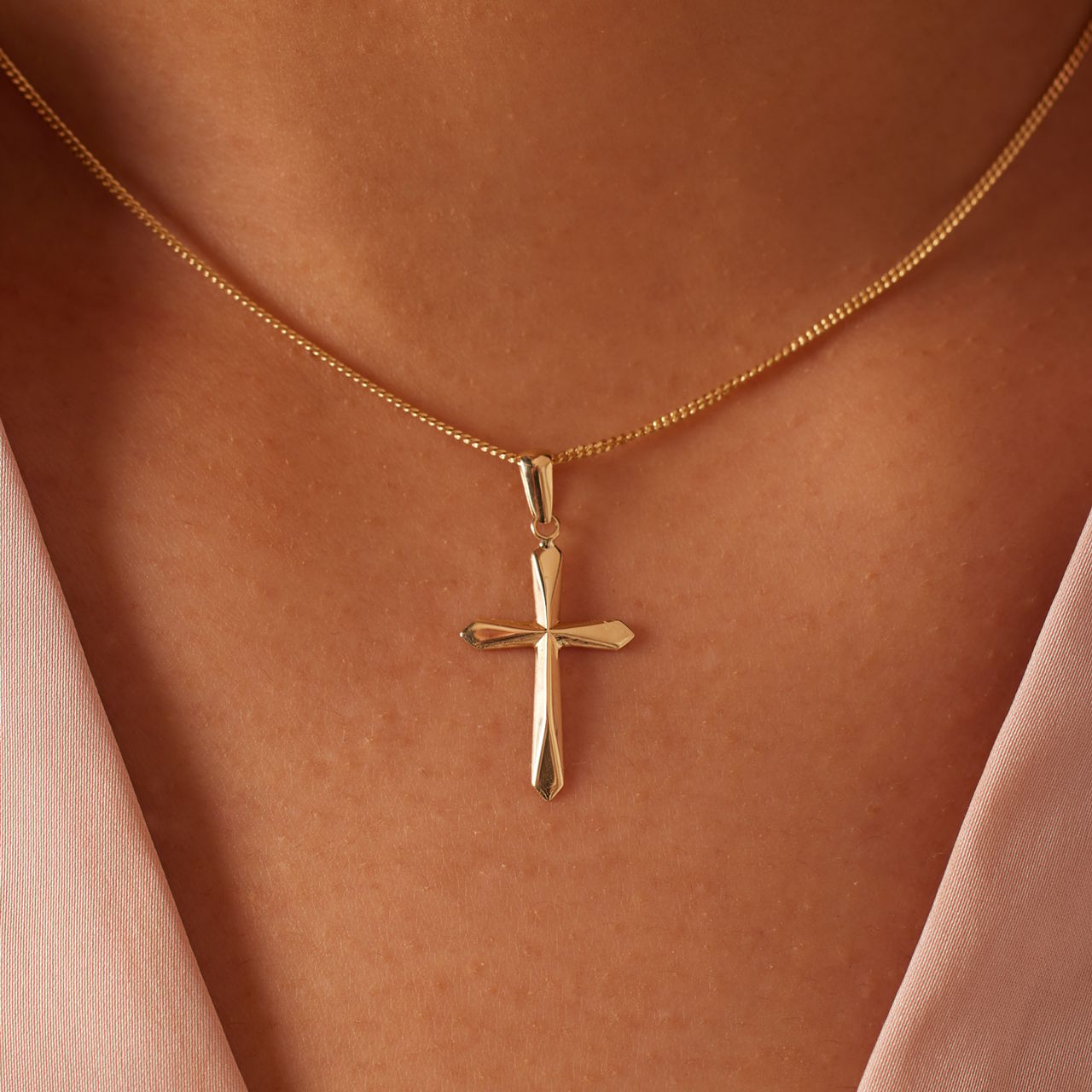 14 karaat gouden hanger kruis